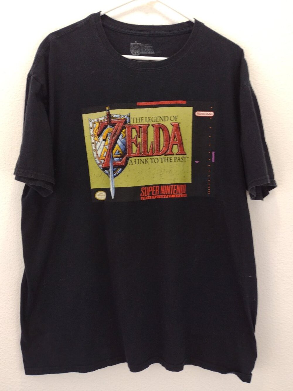 Nintendo Men's The Legend of Zelda T-Shirt 2XL Black A Link To The Past